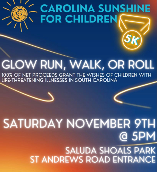 Carolina Sunshine 5k for Children: Presented by Hood Construction